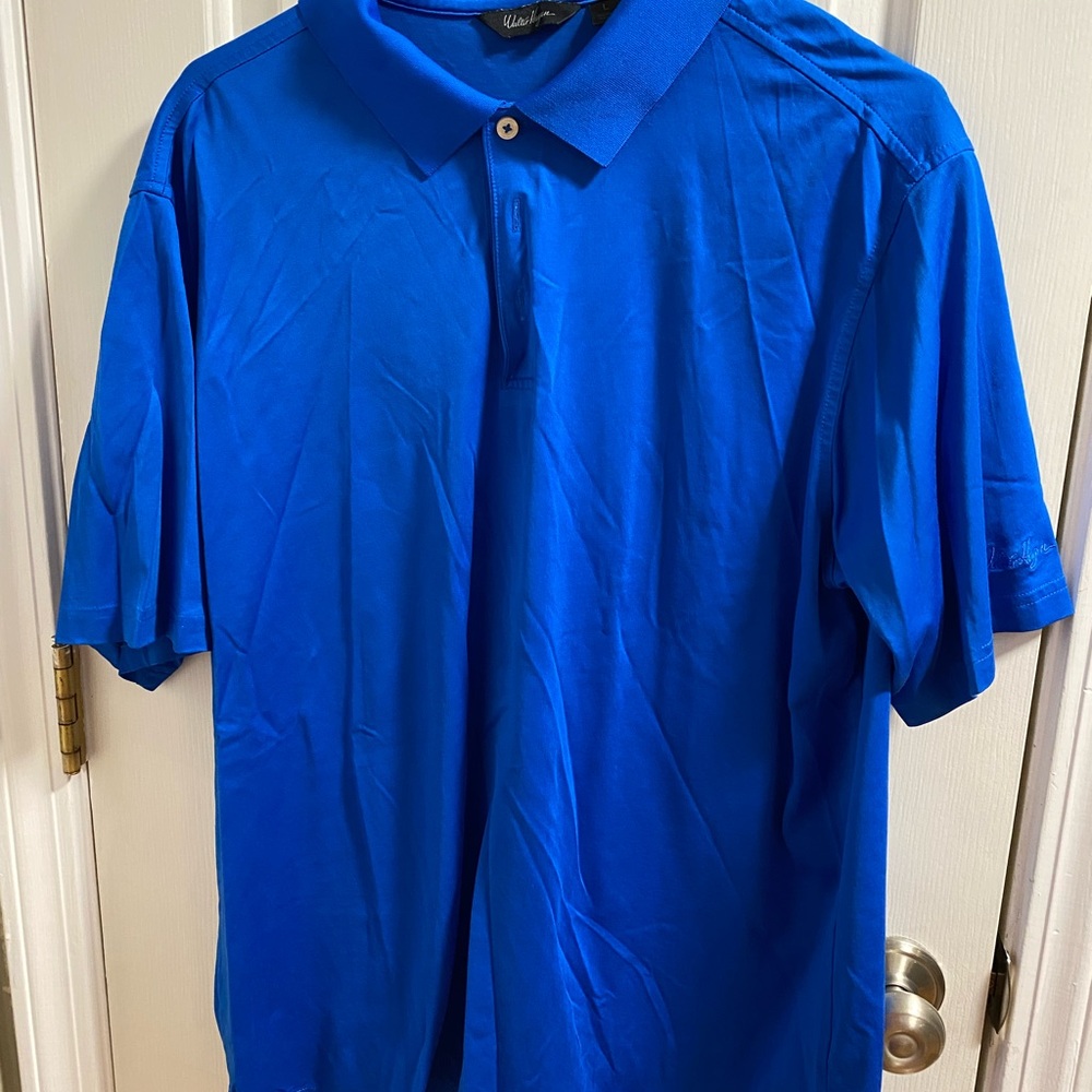 Walter Hagen Men's Performance Golf Polo Shirt - Vibrant Blue - Size Large